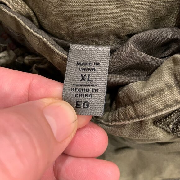 Levis Jacket Mens Medium Army Green Full Zip and Snap Pockets Trucker SZ XL - Picture 4 of 7